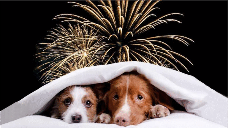 Cómo mantener a tu mascota tranquila durante los fuegos artificiales