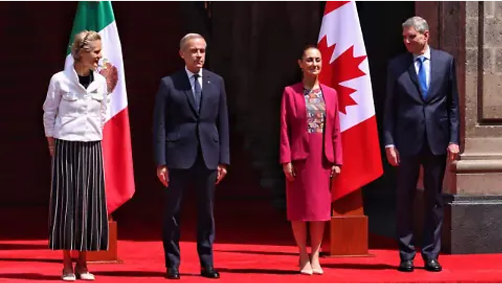 Sheinbaum y Mark Carney se reúnen en Palacio Nacional para fortalecer el T-MEC