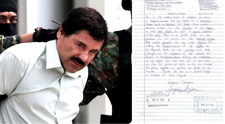 El Chapo Guzmán solicita nuevo juicio en EUA mediante carta manuscrita